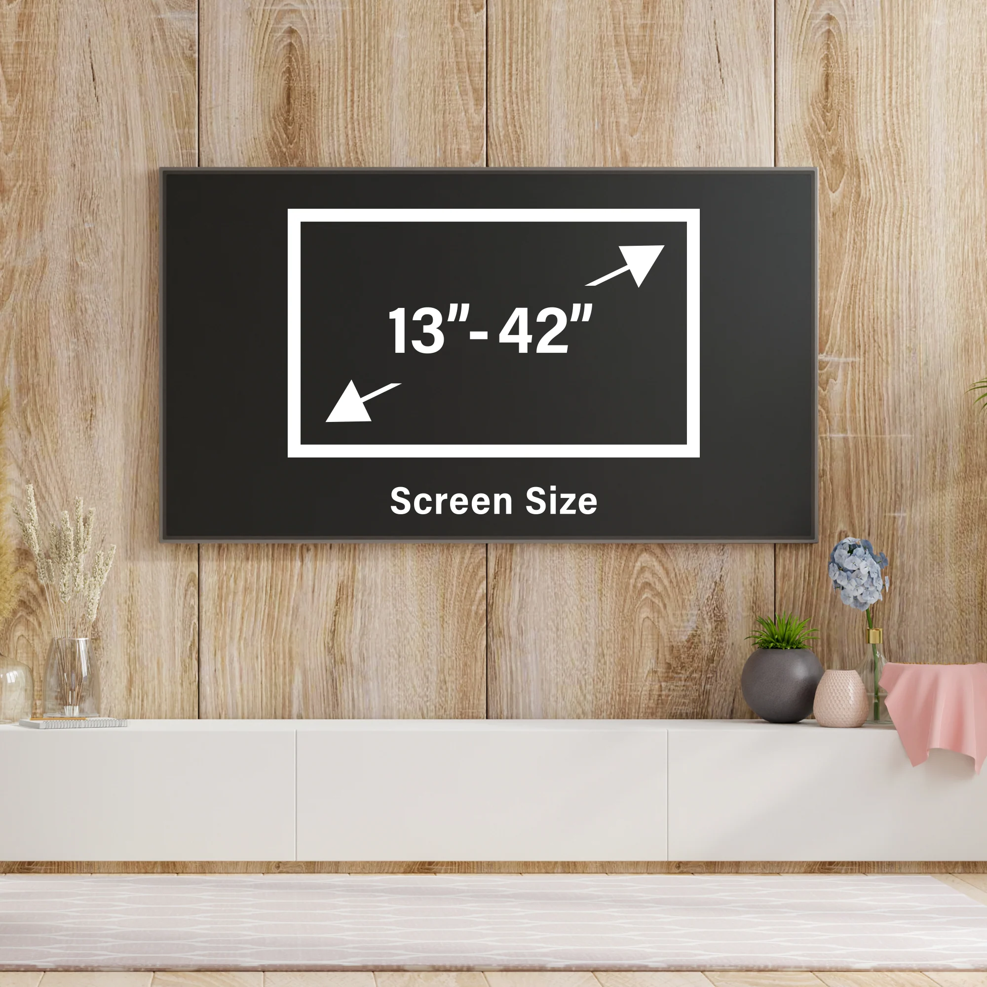 Monster Black Full Motion TV Wall Mount for 13"-42" Flat Screens | Swivel, Tilt, Articulating | Max 55 lbs | VESA 200x200 - Image 3