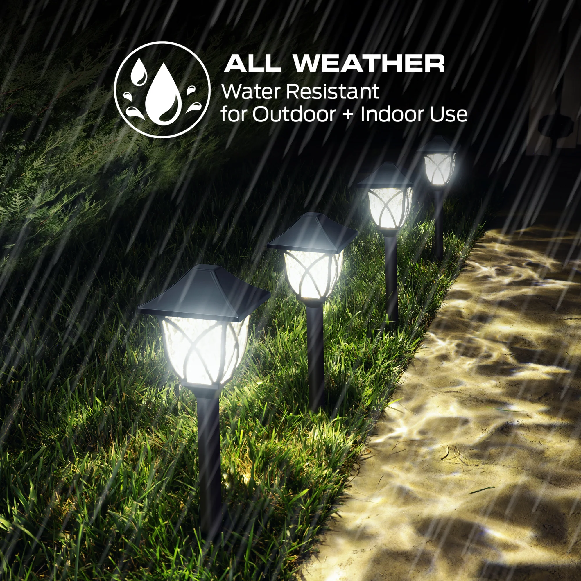 Smart Outdoor Sound Reactive Pathway LED Lights, 4 Individually Controlled Dimmable LEDs, IP66 Water & Weather Resistant - Image 5
