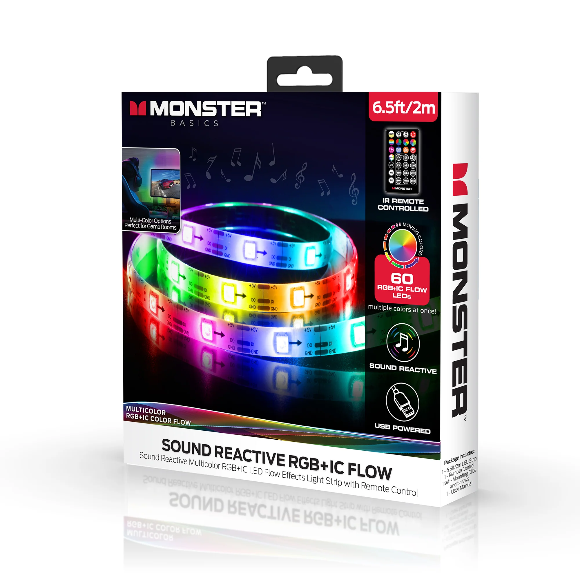 Sound Reactive RGBW Indoor LED Light Strip, Remote Controlled - Image 9